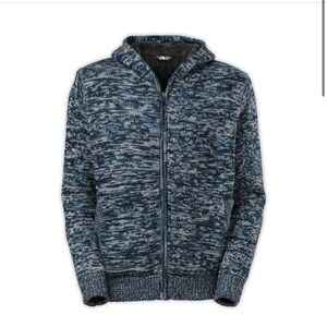 RARE Northface Twisted Ridge Men's Full Zip up Jacket Knit‎ faux Fur lined